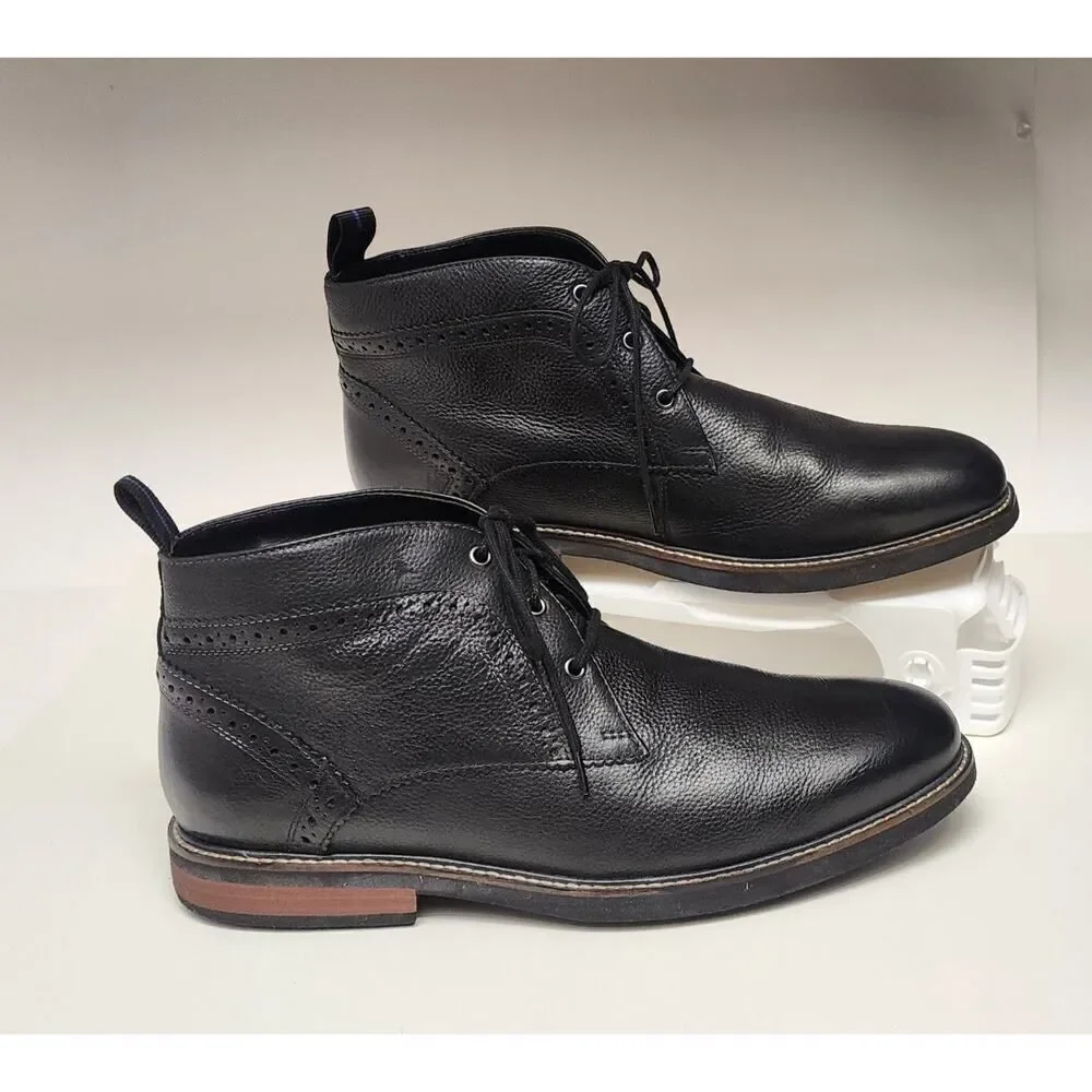 Nunn Bush Ozark Plain Toe Chukka Ankle Boots Color Black 84777 SIZE 11M